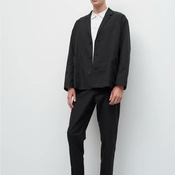 Lululemon Men's Relaxed-Fit Pockets Casual Lightweight Twill Blazer Black M - Picture 4 of 4